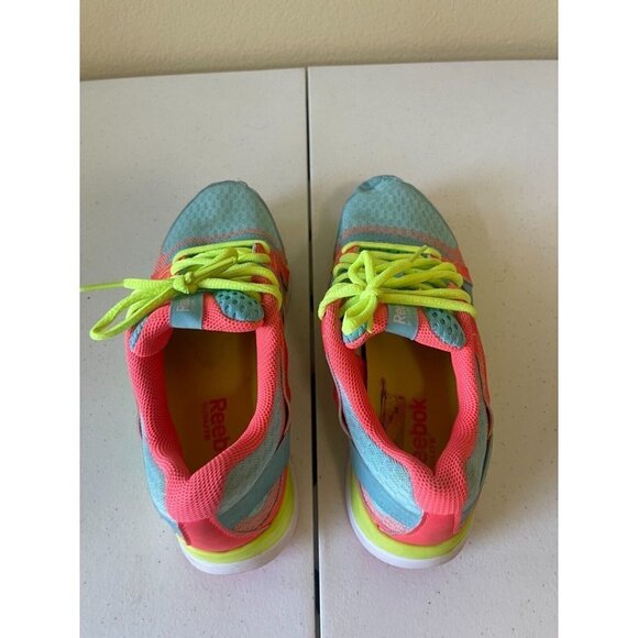 Reebok Sublite Duo Teal Pink Neon Flow Trainers Running V60454 Women's 6.5 EU 37 - Picture 9 of 16